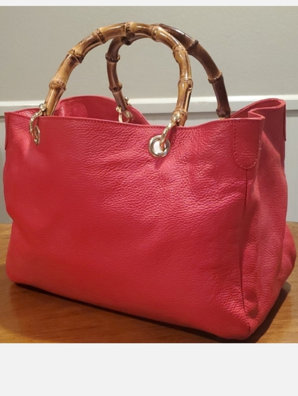 Like NEW Mark & Graham Elisabetta Slouch Bamboo Handles